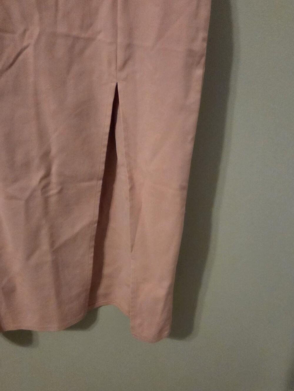 Hello Molly Womens Pink Square Neck Bodycon Sheath Midi Dress With Slit. Sz 6 - Picture 6 of 9